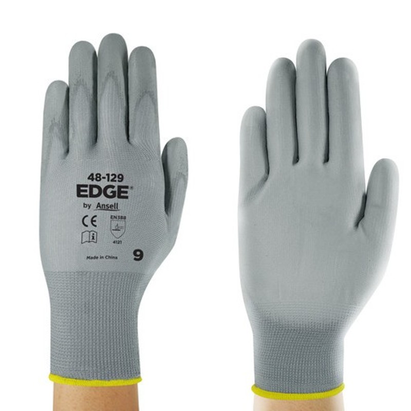 Ansell Edge 48-129 Palm-Coated Flexible Grip Gloves